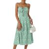 Green White Floral