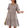 Brown White Plaid