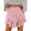 Pink White Floral Black Dot