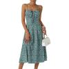 Dark Green Blue Floral