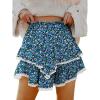 Blue White Floral Black