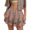 Brown White Floral