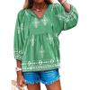 Light Green White Floral
