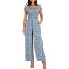 Navy Blue White Floral