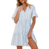 Light Blue White Stripe